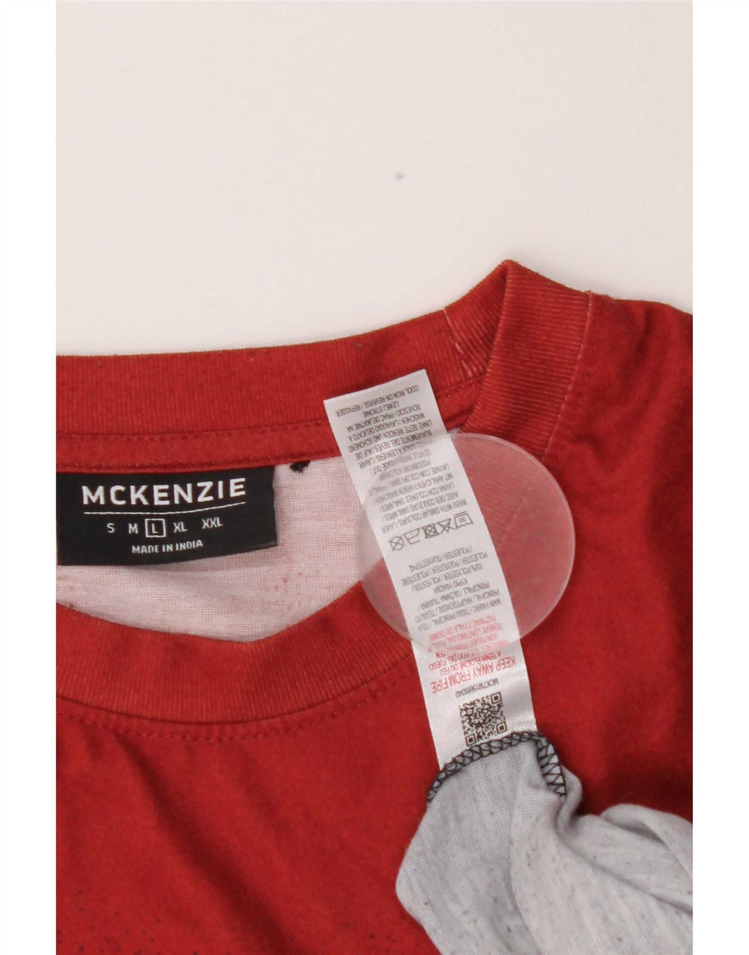Camiseta masculina Mckenzie grande poliéster tie-dye vermelho