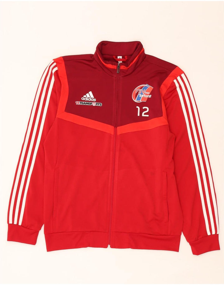Adidas Mens FSV Trier-Tarforst Graphic Tracksuit Top Jacket Médio Vermelho
