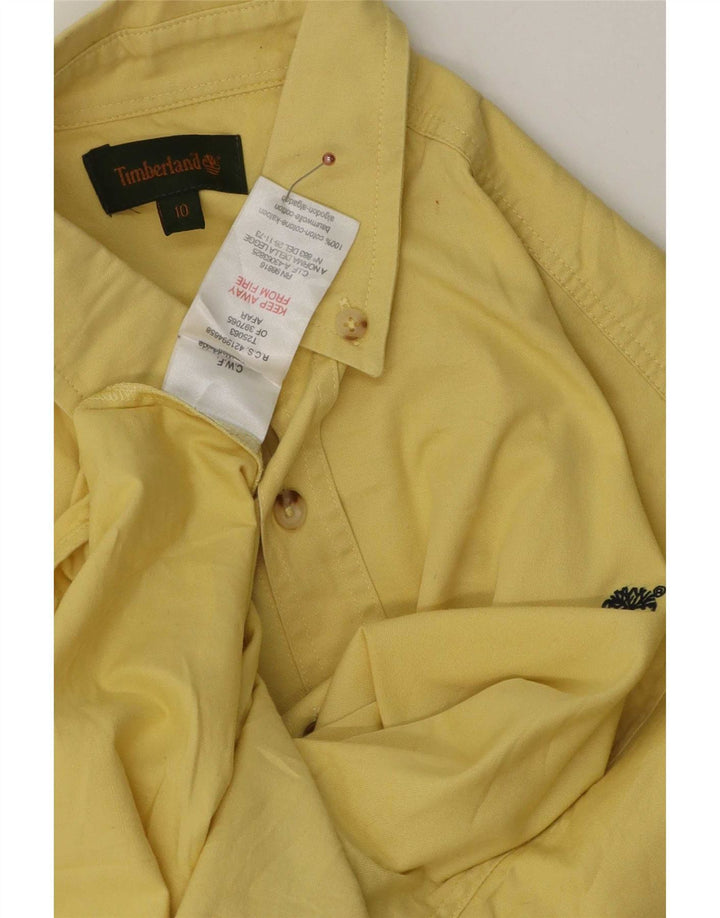 Camisa Timberland Menino 9-10 Anos Amarelo Algodão
