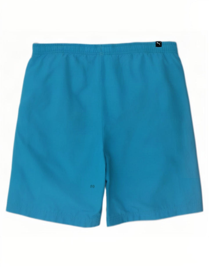 Shorts de natação masculinos Puma Graphic azul médio poliéster