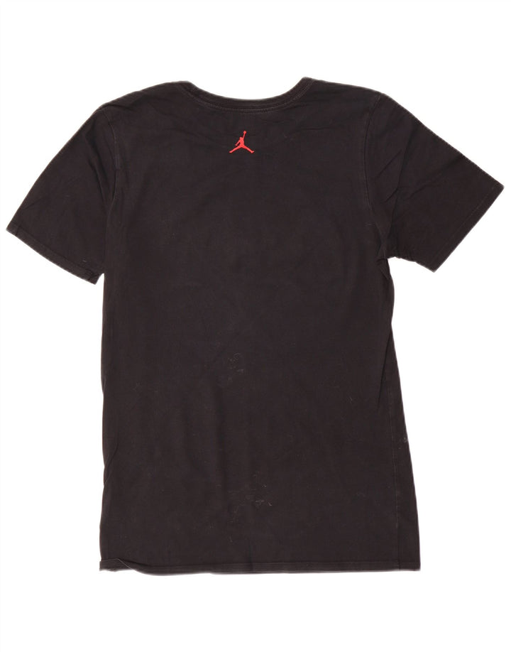 Jordan Camiseta masculina gráfica top pequeno algodão preto