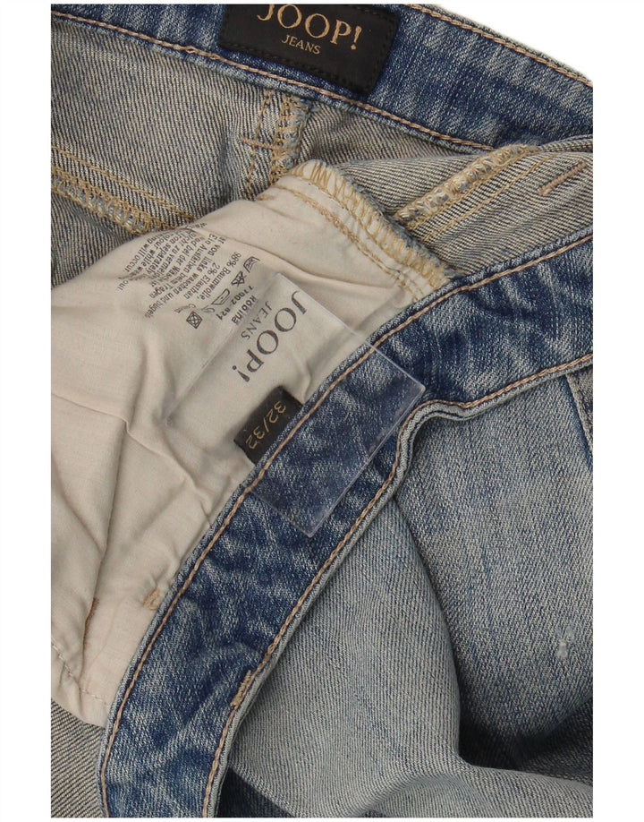 Calça jeans reta feminina JOOP W32 L32 algodão azul