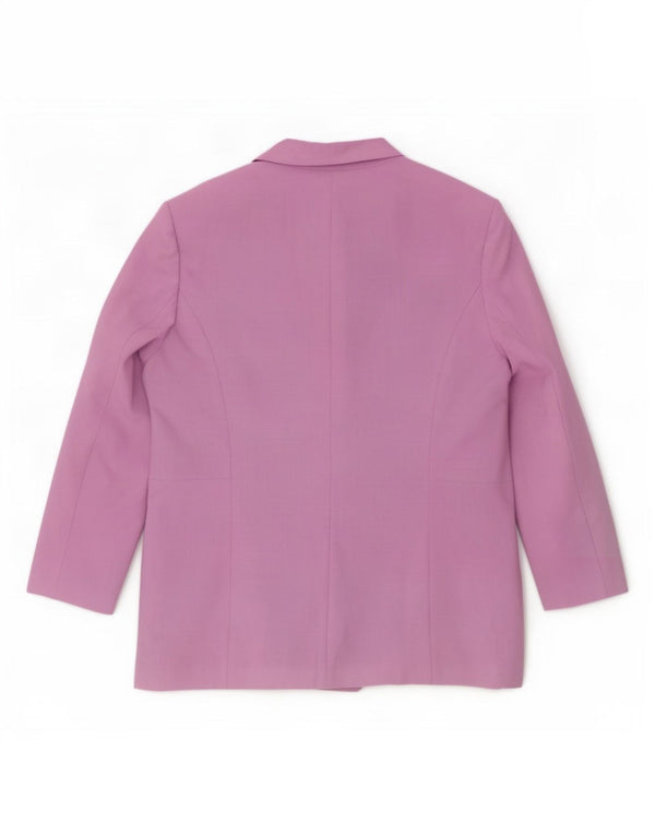 Jaqueta blazer feminina Marks & Spencer padrão de 2 botões Reino Unido 20 2XL lilás