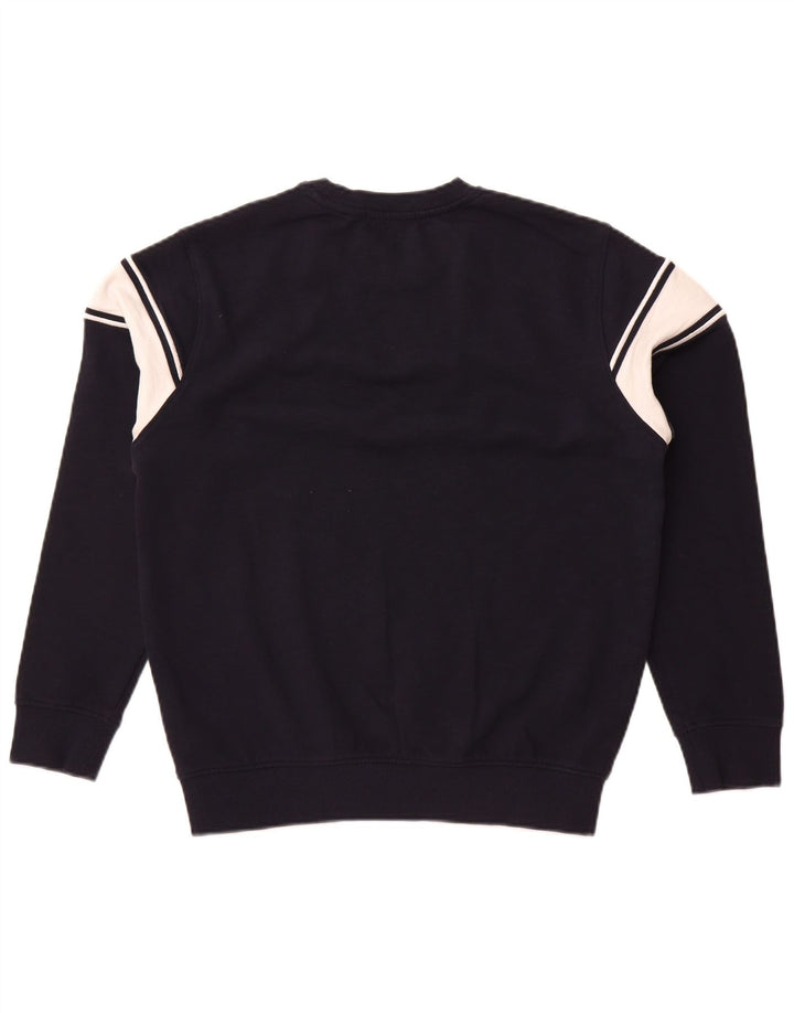 Guess moletom masculino gráfico jumper pequeno azul marinho colorblock algodão