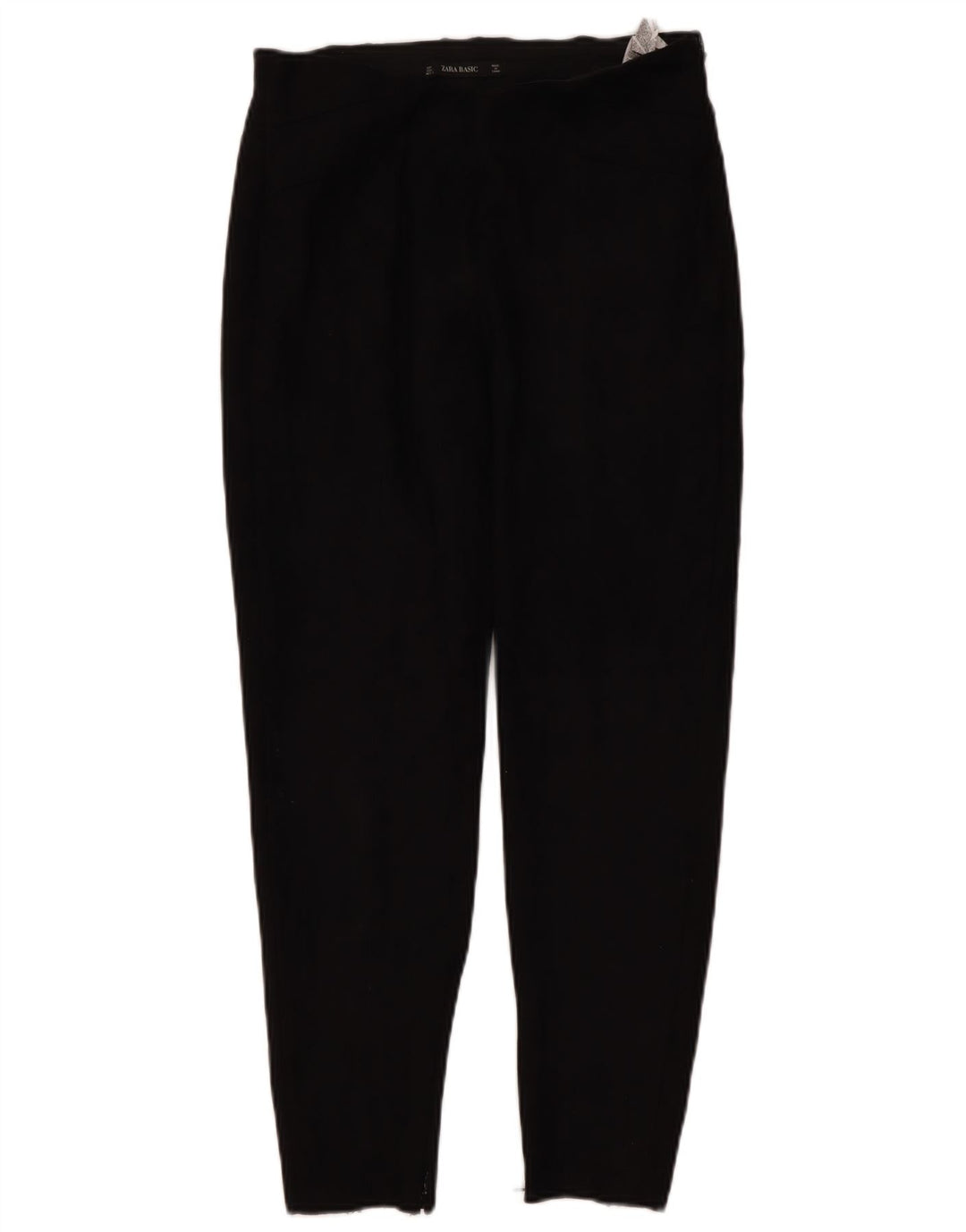 Zara Calça feminina casual slim grande W32 L26 poliéster preto