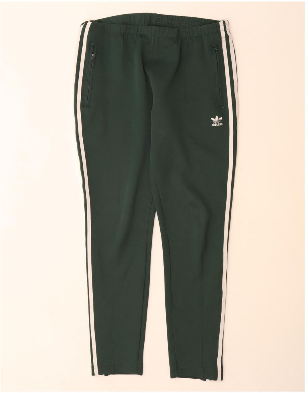 Calças de treino femininas ADIDAS UK 12 verde médio