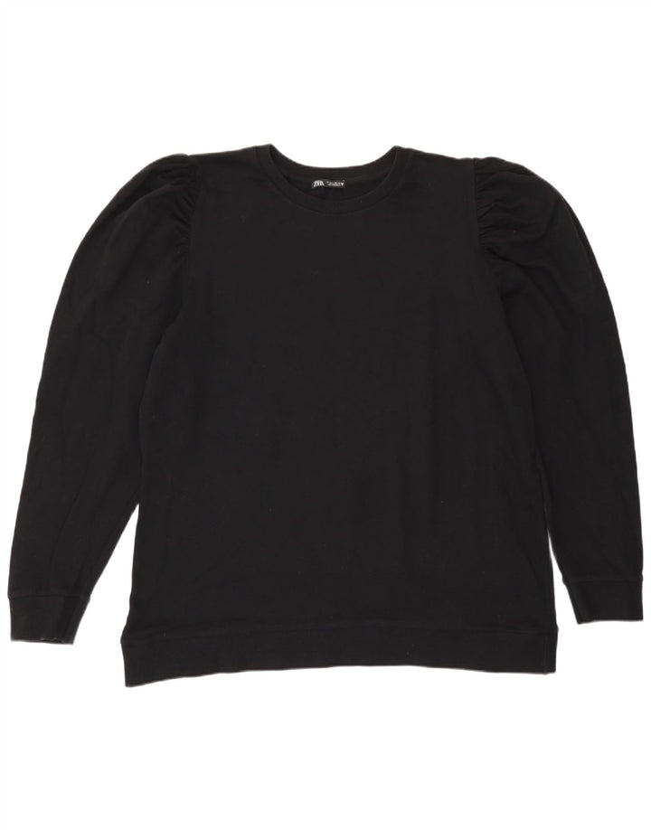 Zara moletom feminino jumper UK 16 grande preto