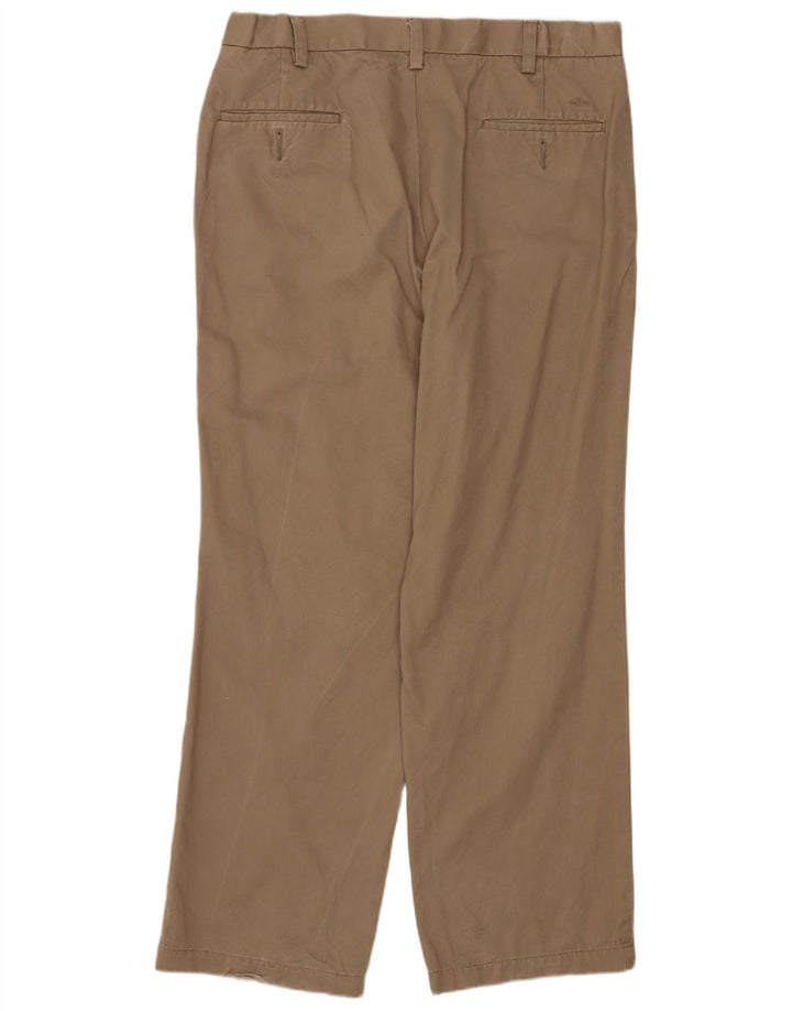 Calça Chino masculina DOCKERS reta clássica W33 L30 algodão bege