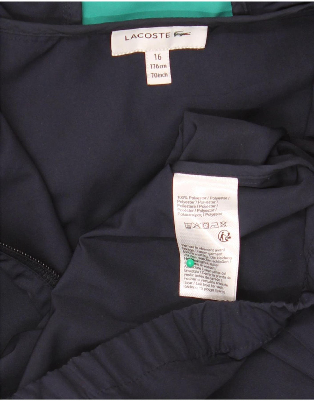 Jaqueta de chuva com capuz Lacoste Menino 15-16 anos Azul marinho Colourblock Poliéster