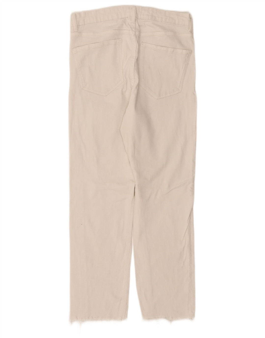 Calça jeans reta feminina Zara EU 40 médio W30 L27 branco