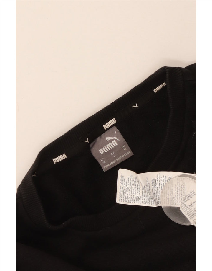 Puma moletom masculino jumper médio algodão preto