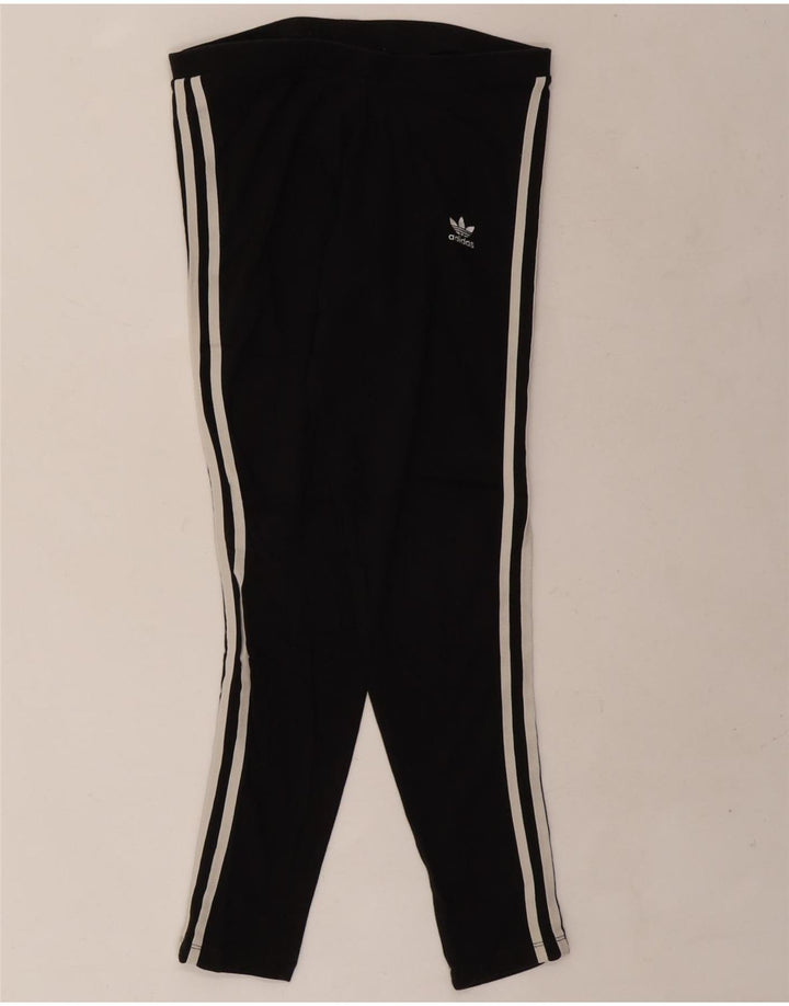 Leggings Adidas Femininas UK 14 Médio Algodão Preto