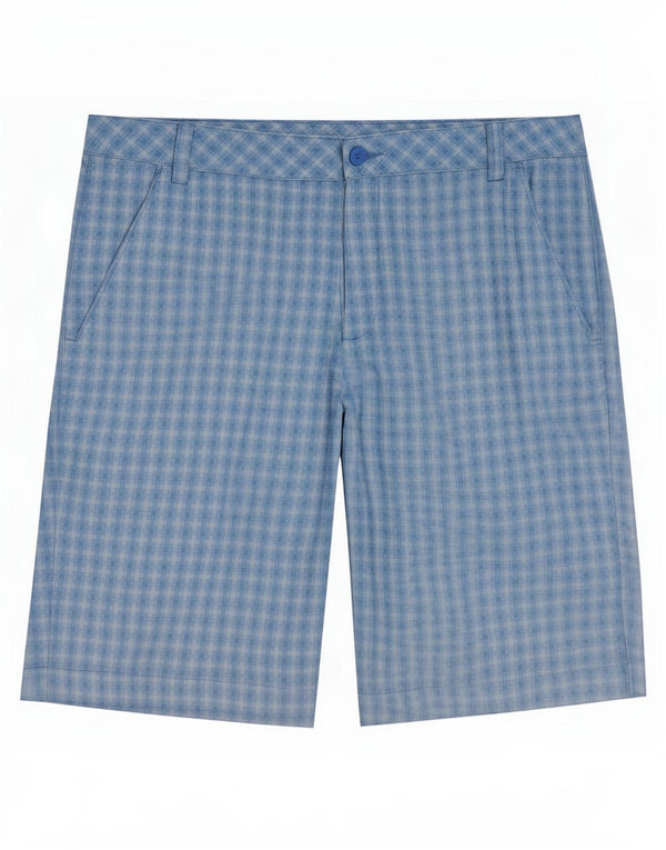 Puma Mens Chino Shorts Grande W36 Azul Xadrez