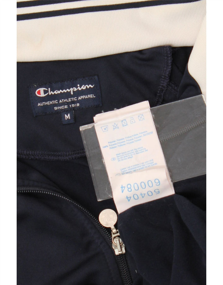 Champion Mens Treino Top Jaqueta Médio Azul Marinho Listrado Esportes