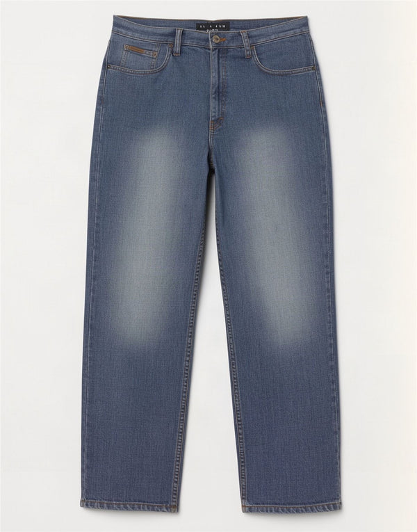 Calça jeans reta masculina Calvin Klein W32 L30 azul algodão