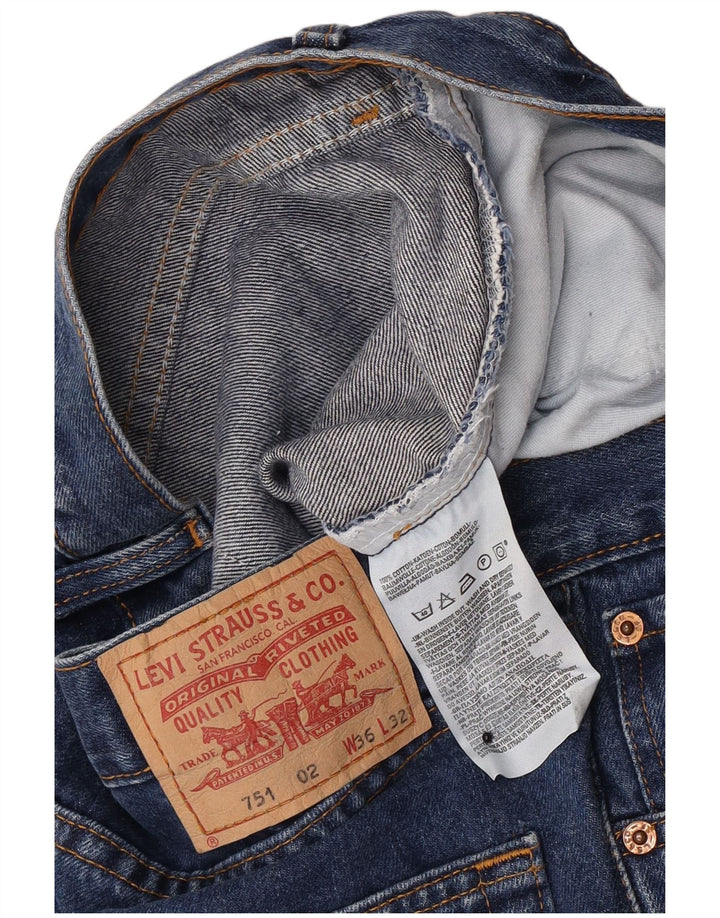 Levi's Masculino 751 Regular Straight Jeans W36 L32 Azul Algodão