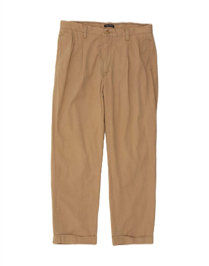 NAUTICA Mens Pegged Chino Trousers W36 L32 Beige Cotton Vintage Nautica and Second-Hand Nautica from Messina Hembry 