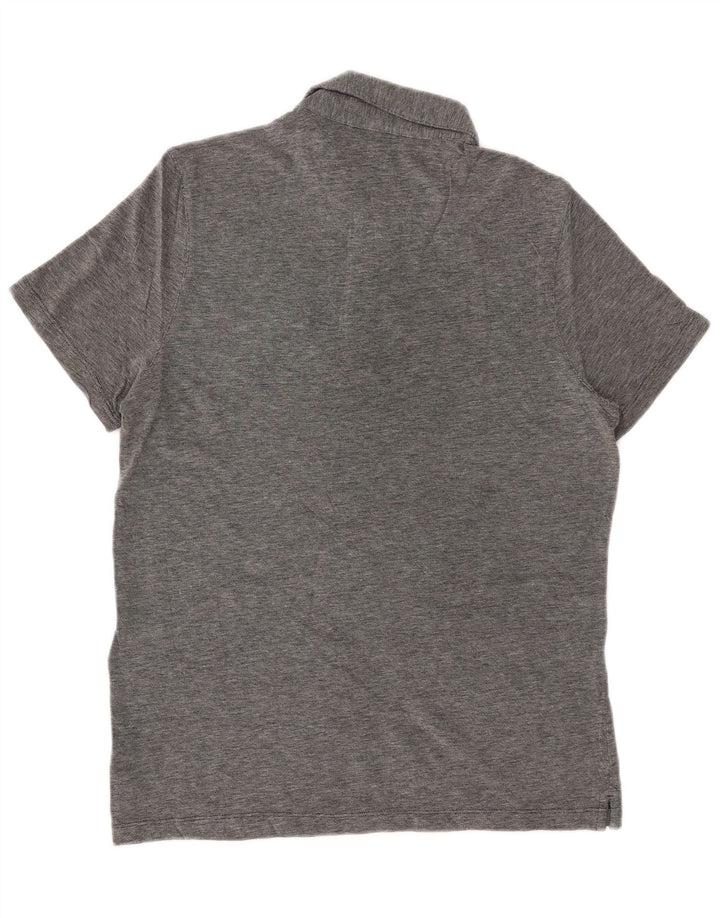 Camisa polo masculina MICHAEL KORS algodão manchado cinza médio