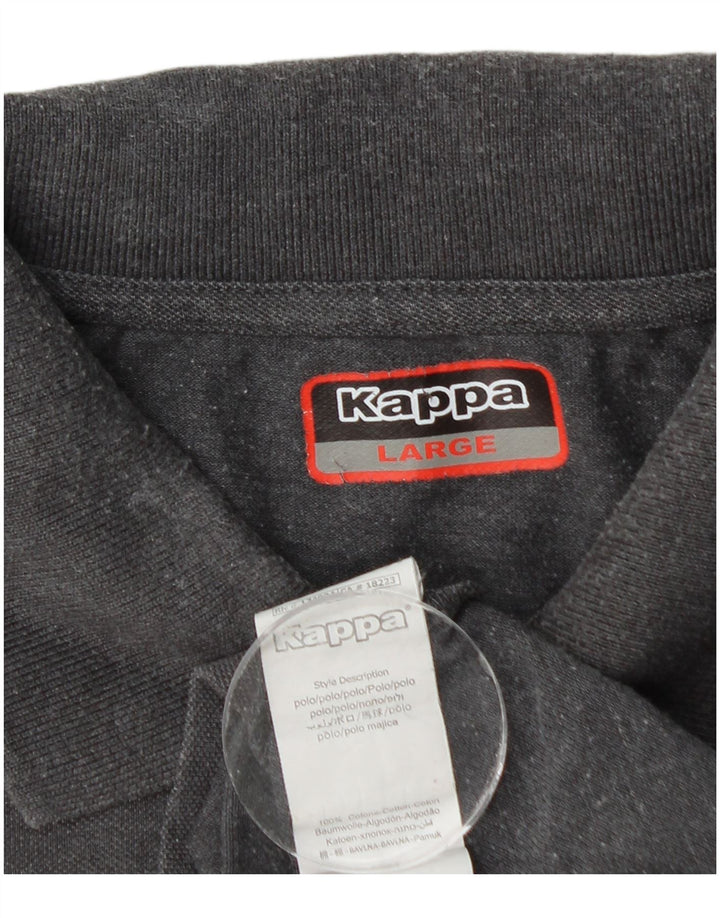 Camisa polo masculina KAPPA grande algodão cinza