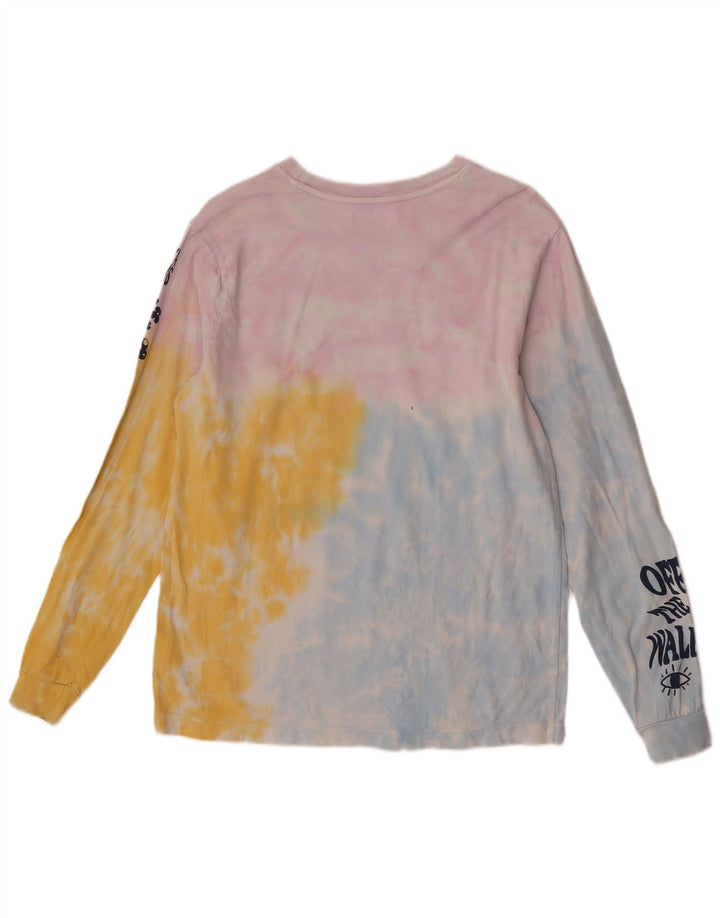 Top gráfico feminino Vans manga comprida UK 14 médio multicolorido tie-dye