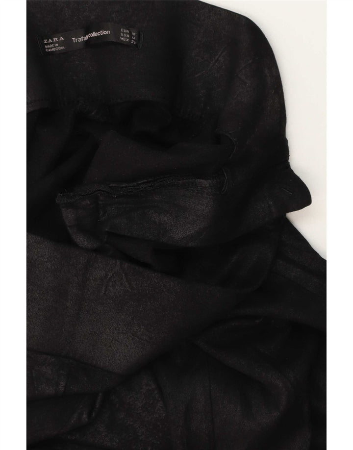 Zara Womens Trafaluc Leggings Reino Unido 12 Médio Preto