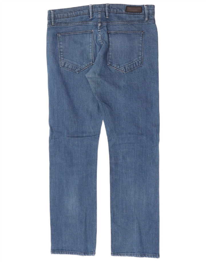 Marks & Spencer Masculino Autograph Slim Jeans W36 L30 Azul Algodão