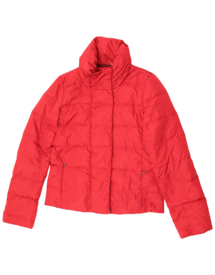Max Mara Jaqueta feminina acolchoada de fim de semana grande Reino Unido 10 pequena vermelha nylon