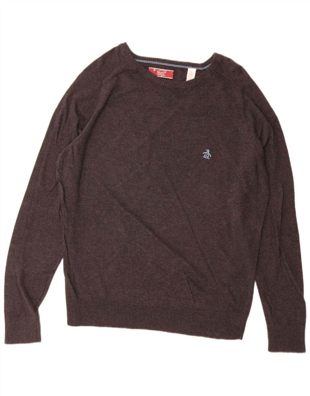 Suéter masculino Penguin com gola canoa grande cinza