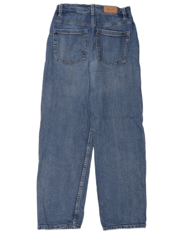 Jeans soltos femininos Marks & Spencer Reino Unido 6 XS W25 L28 algodão azul