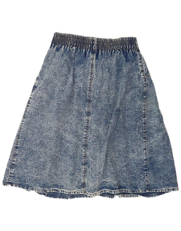 Vintage Womens Denim Skirt W32 Large Blue