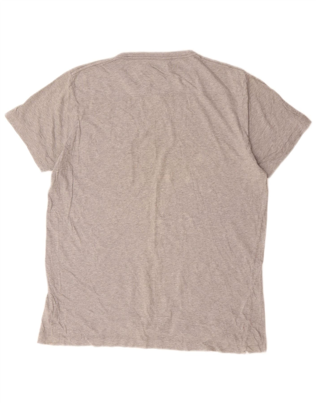 Camiseta masculina French Connection Top grande algodão cinza