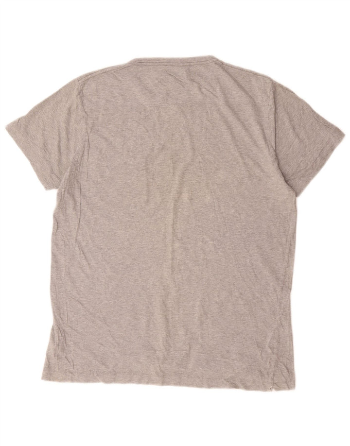 Camiseta masculina French Connection Top grande algodão cinza