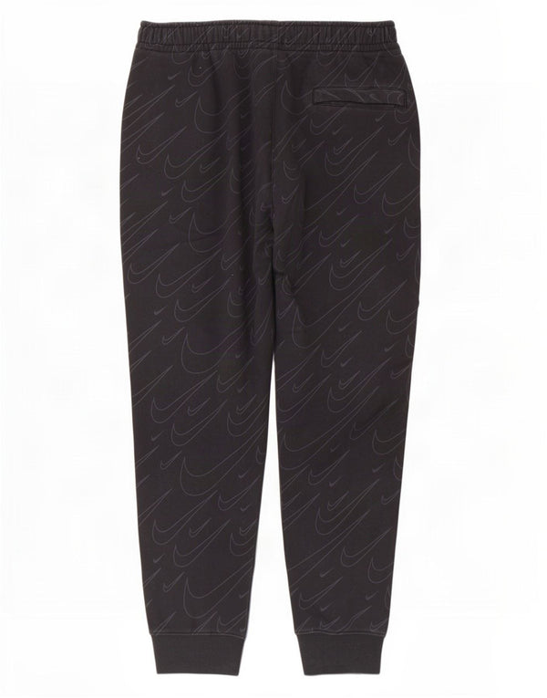 Nike masculino gráfico agasalho calças joggers grande algodão preto