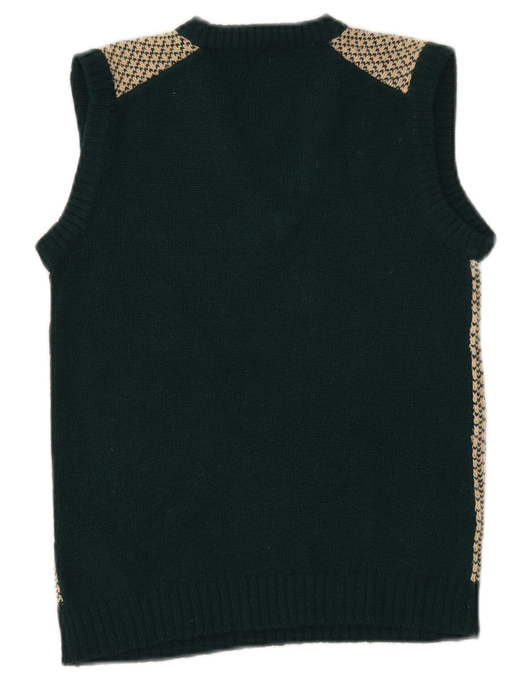 Regata feminina VINTAGE com colete curto UK 4 XS Green Fair Isle