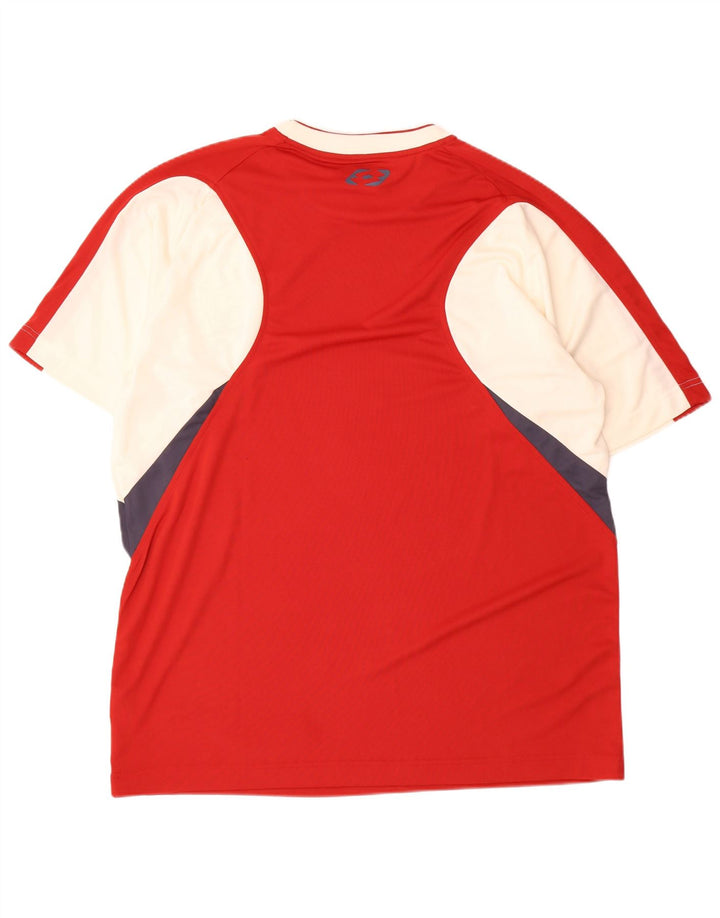 Camiseta gráfica masculina Lotto Top 2XL poliéster colorblock vermelho