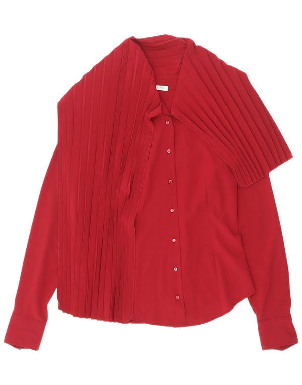 Blusa feminina Naracamicie UK 14 poliéster vermelho médio