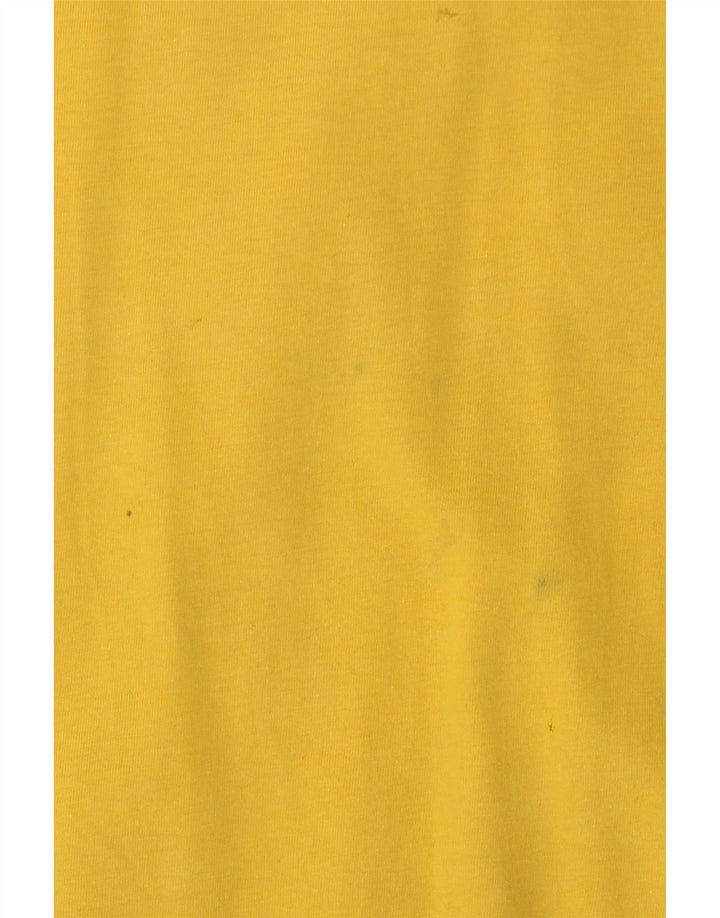 Puma Mens Graphic T-Shirt Top 2XL Algodão Amarelo