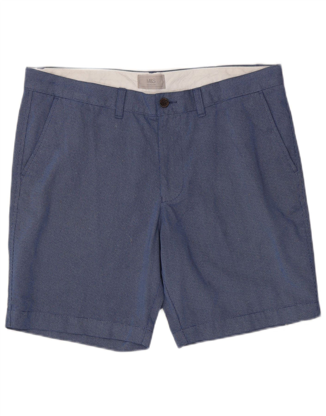 Shorts chino masculino MARKS & SPENCER W36 grande algodão azul