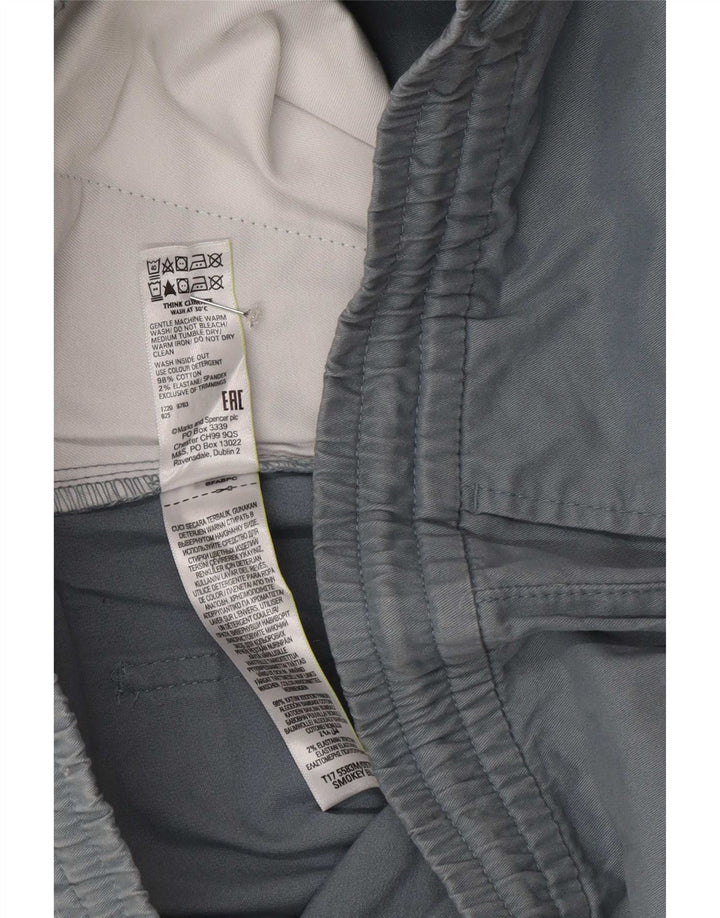 Shorts chino masculino Marks & Spencer W34 grande algodão azul