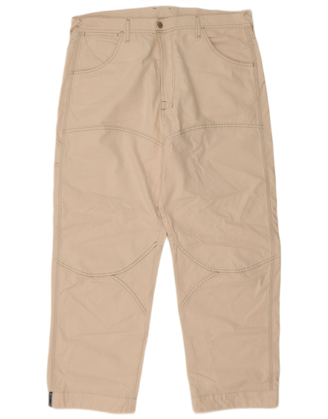 Calças cargo retas masculinas Diesel W38 L31 fora do algodão branco