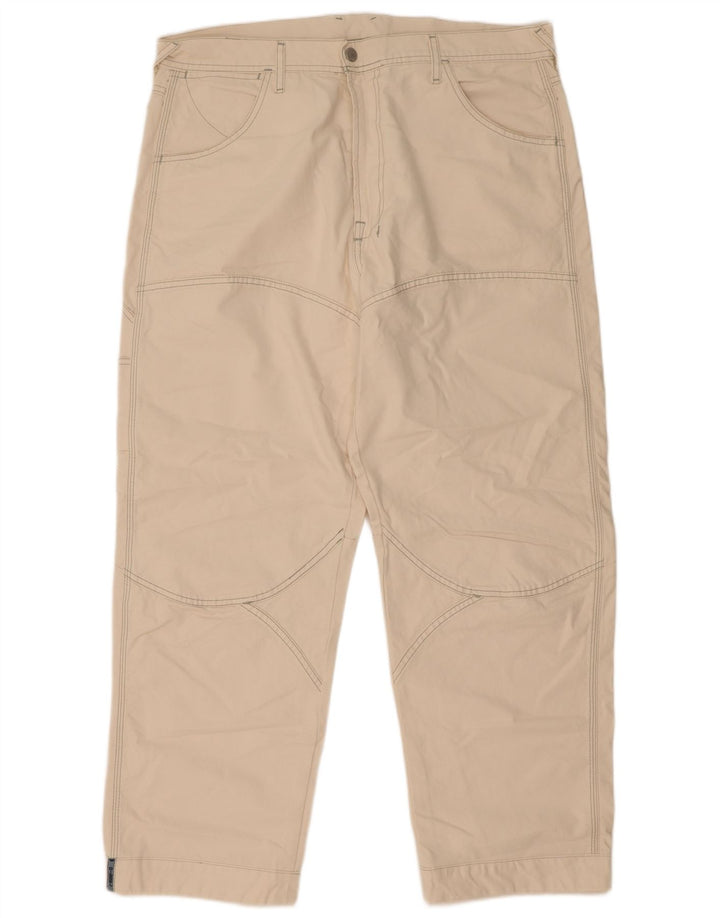 Calças cargo retas masculinas Diesel W38 L31 fora do algodão branco