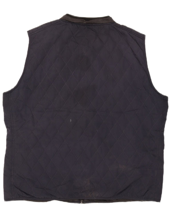 Colete acolchoado masculino Zara UK 44 2XL poliéster azul marinho