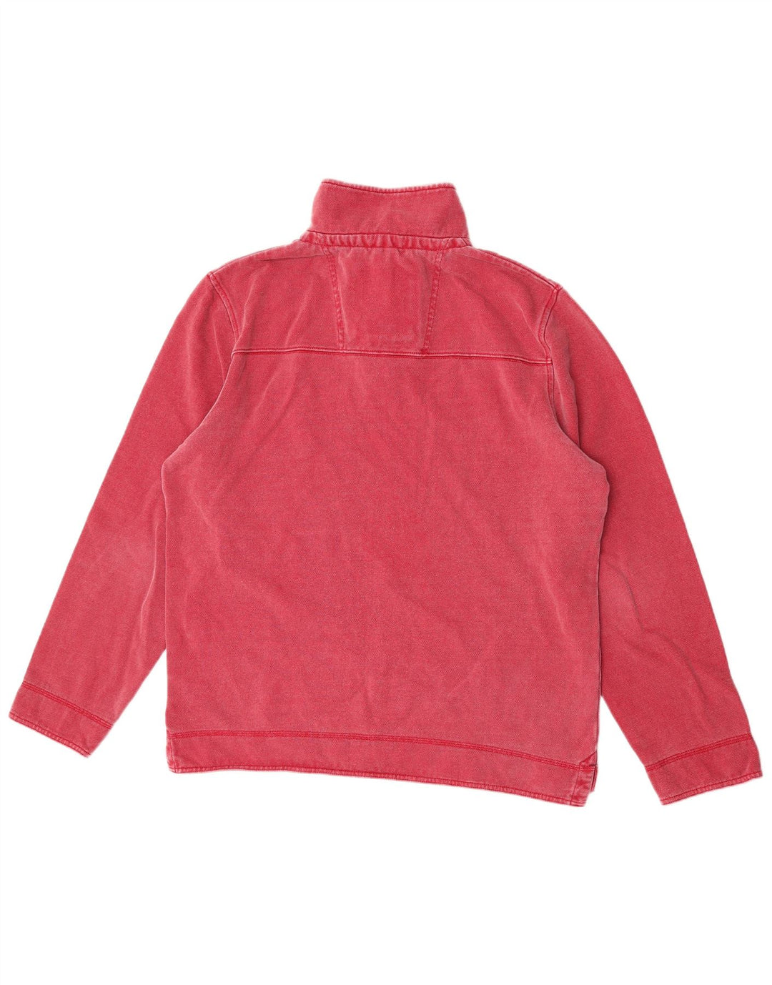 Crew Clothing Mens Zip Neck Moletom Jumper Médio Algodão Vermelho