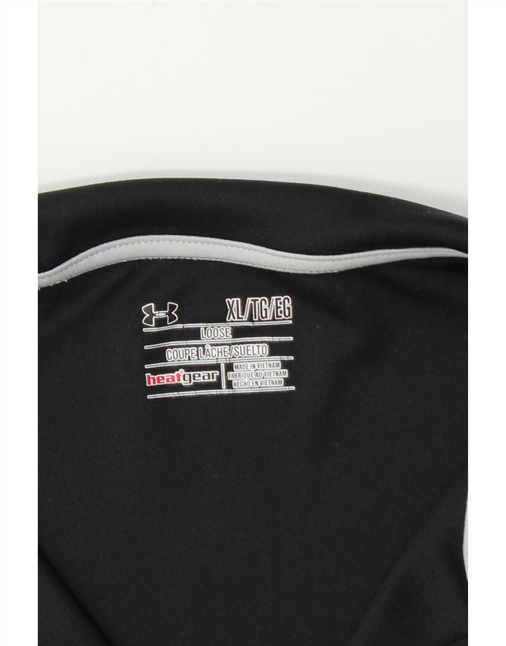Under Armour Masculino Heat Gear Zip Neck Pulôver Treino Top XL Preto
