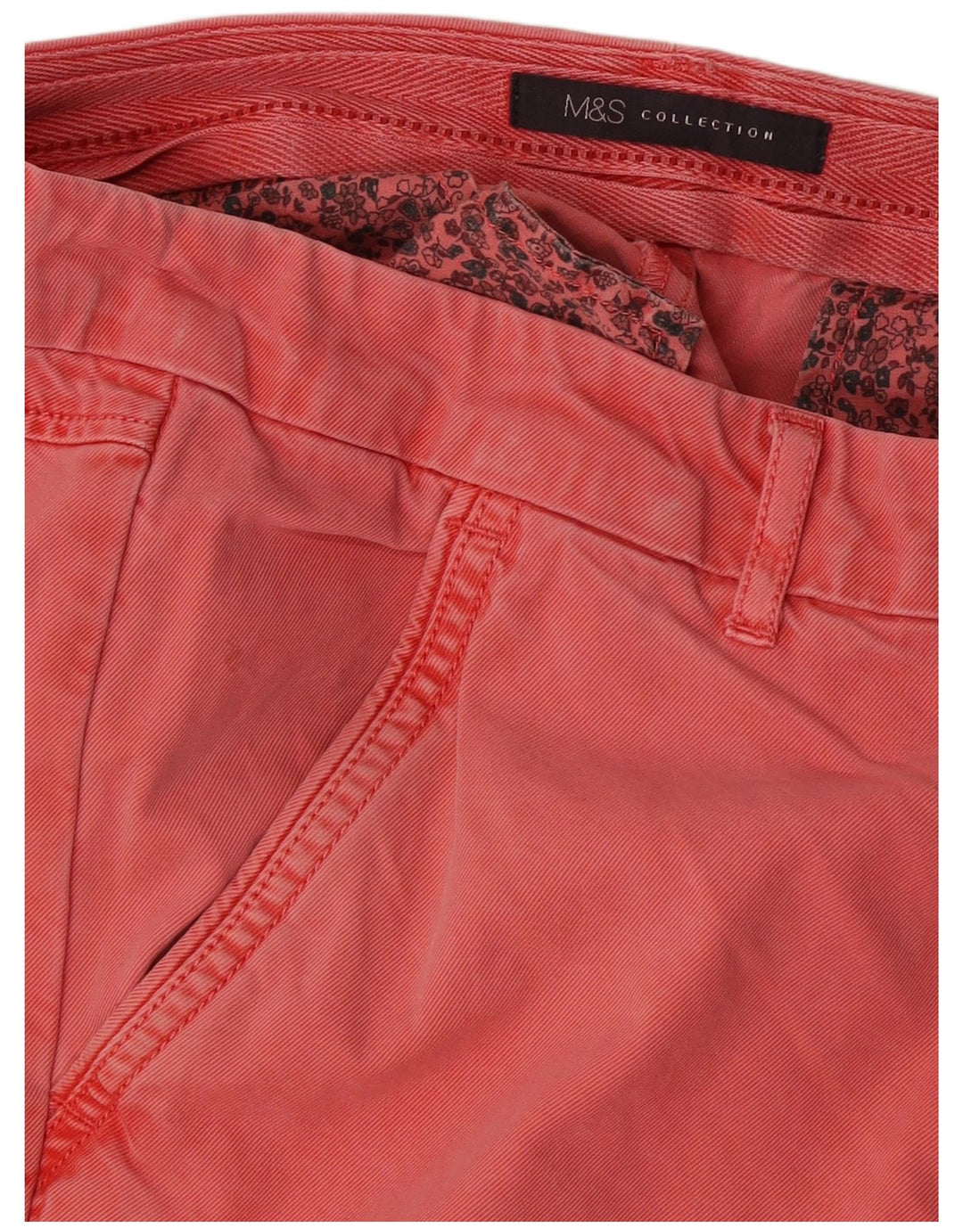 Calça chino feminina Marks & Spencer W36 L29 vermelha