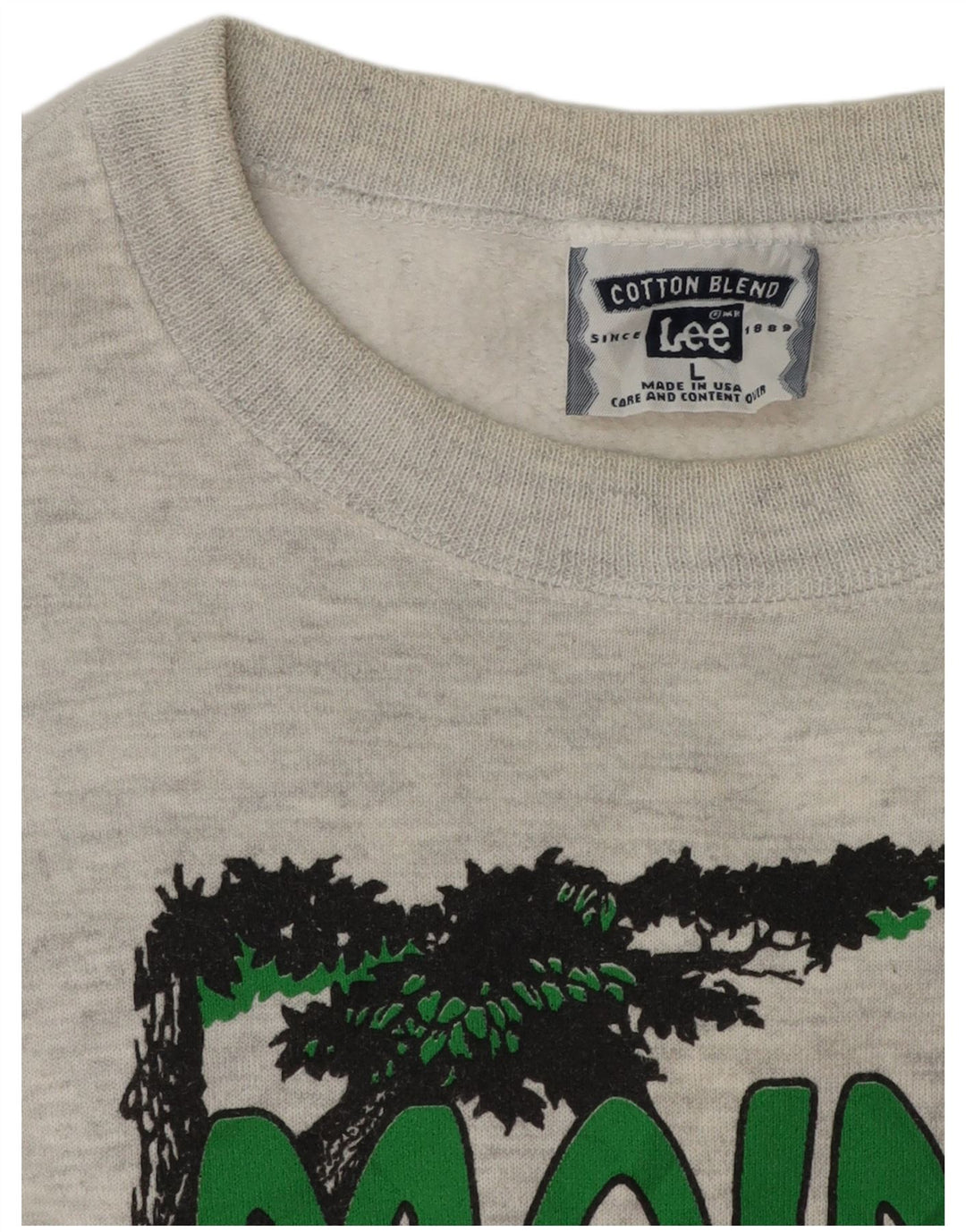 Lee moletom masculino gráfico jumper grande algodão manchado cinza