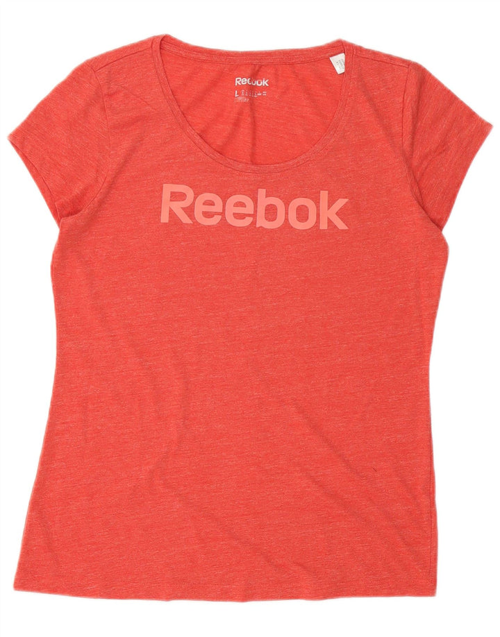 Reebok Camiseta Feminina Graphic Top UK 14 Grande Vermelho