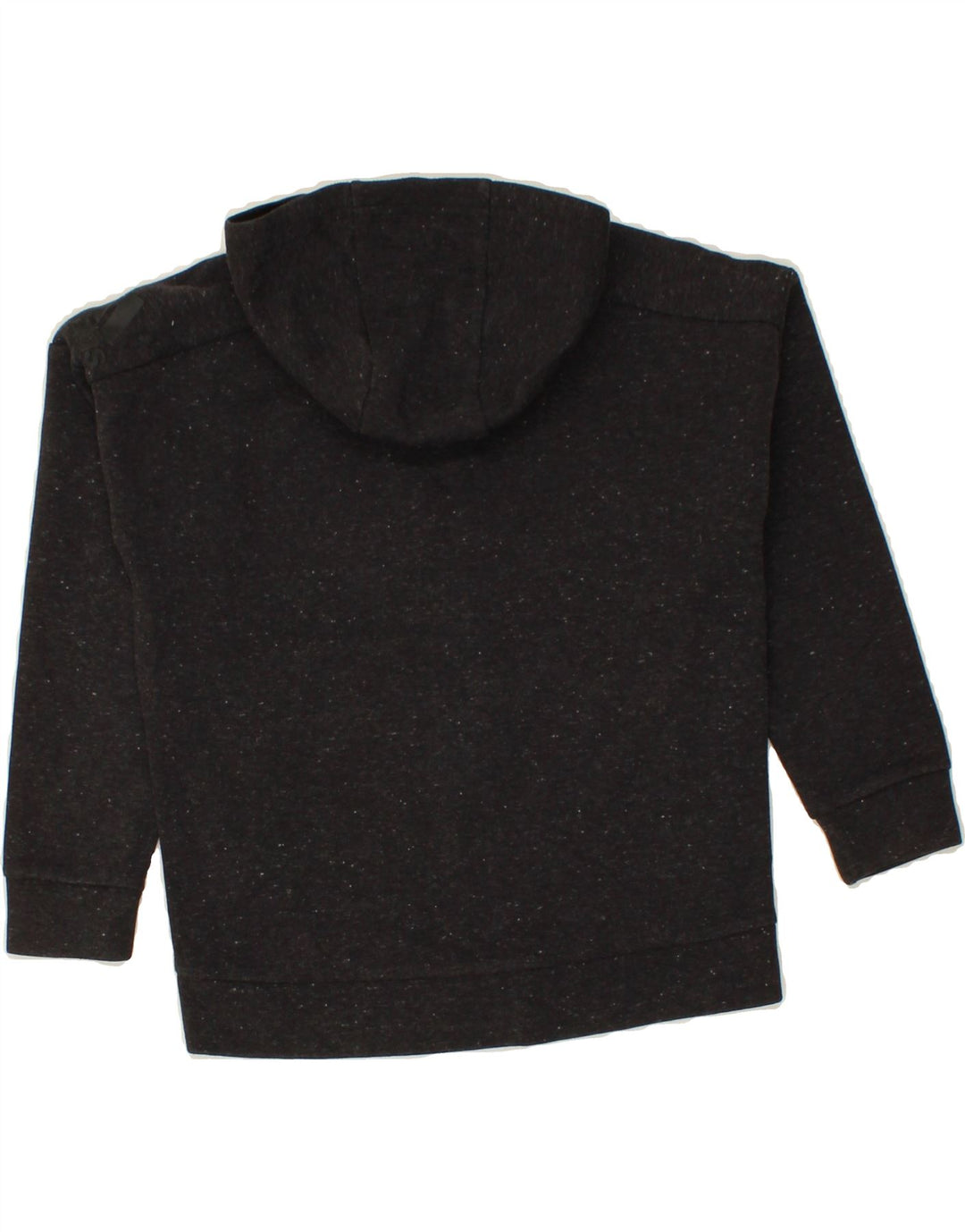 ADIDAS Boys Zip Hoodie Sweater 9-10 Years Grey Flecked Cotton Vintage Adidas and Second-Hand Adidas from Messina Hembry 