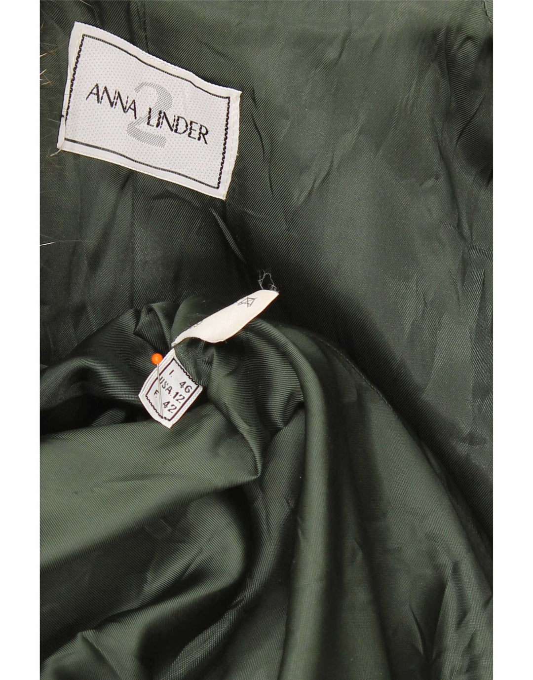 Sobretudo feminino Anna Linder IT 46 grande lã virgem verde