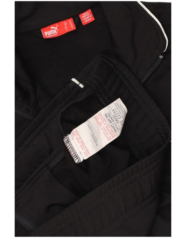 PUMA Womens Tracksuit Top Jacket UK 12 Médio Preto Colourblock Poliéster